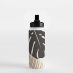 Minimal Monstera Palm Finesse #1 #tropical #decor #art #society6 Water Bottle Gallery Image 2