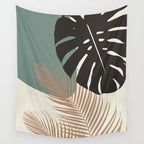 Minimal Monstera Palm Finesse #1 #tropical #decor #art #society6 Wall Tapestry Gallery Image 4