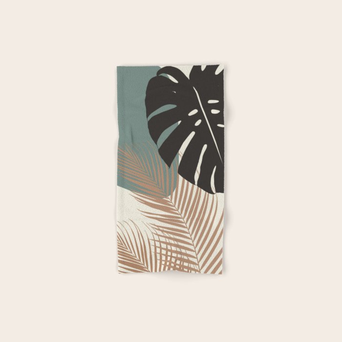 Minimal Monstera Palm Finesse #1 #tropical #decor #art #society6 Bath Towel Gallery Image 1