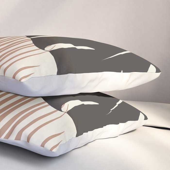 Minimal Monstera Palm Finesse #1 #tropical #decor #art #society6 Pillow Sham Gallery Image 3