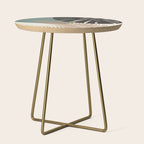Minimal Monstera Palm Finesse #1 #tropical #decor #art #society6 Side Table Gallery Image 1