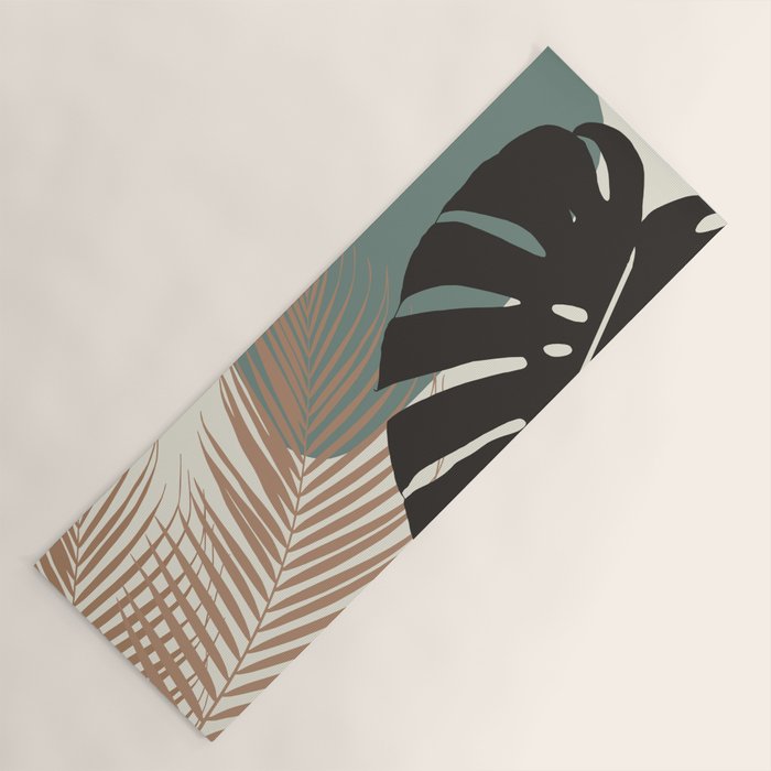 Minimal Monstera Palm Finesse #1 #tropical #decor #art #society6 Yoga Mat Gallery Image 1