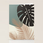 Minimal Monstera Palm Finesse #1 #tropical #decor #art #society6 Stationery Card Gallery Image 2