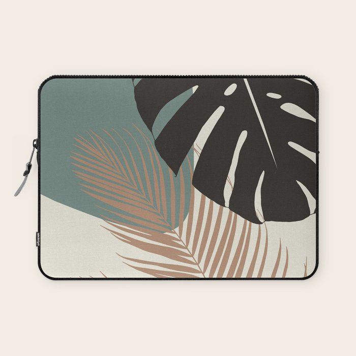 Minimal Monstera Palm Finesse #1 #tropical #decor #art #society6 Laptop Sleeve Gallery Image 1