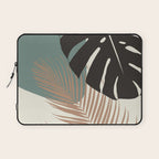 Minimal Monstera Palm Finesse #1 #tropical #decor #art #society6 Laptop Sleeve Gallery Image 1