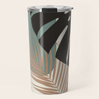 Minimal Monstera Palm Finesse #1 #tropical #decor #art #society6 Travel Mug Gallery Image 1