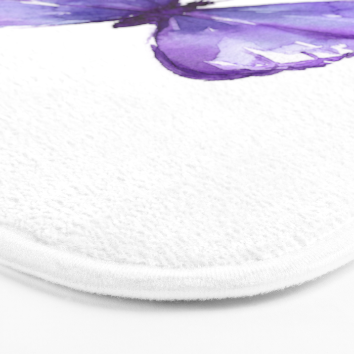Purple Butterfly Bath Mat Gallery Image 3