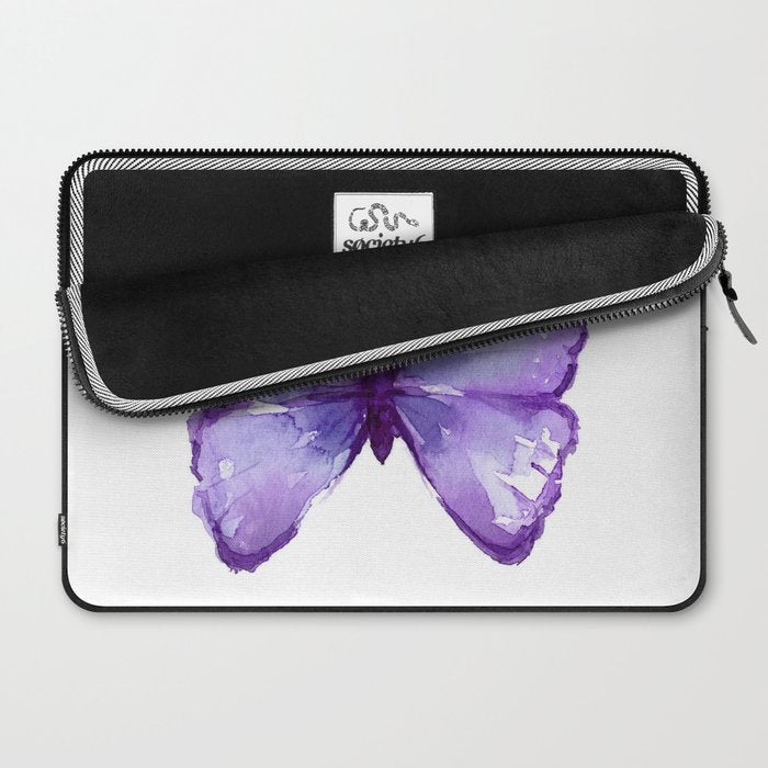 Purple Butterfly Laptop Sleeve Gallery Image 2