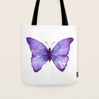 Purple Butterfly Tote Bag Gallery Image 1