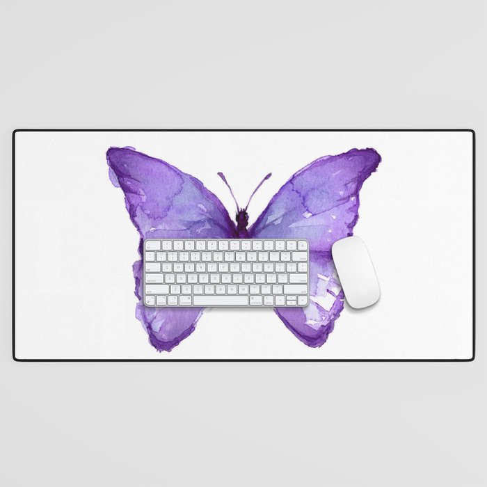 Purple Butterfly Desk Mat Gallery Image 1