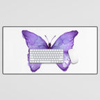 Purple Butterfly Desk Mat Gallery Image 1