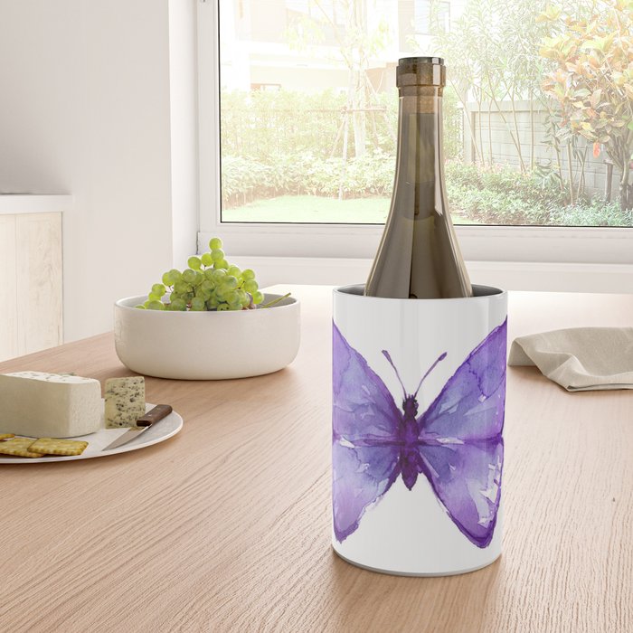 Purple Butterfly Wine Chiller Gallery Image 4