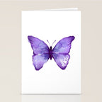 Purple Butterfly Stationery Card Gallery Image 2
