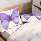 Purple Butterfly Pillow Sham Gallery Image 2