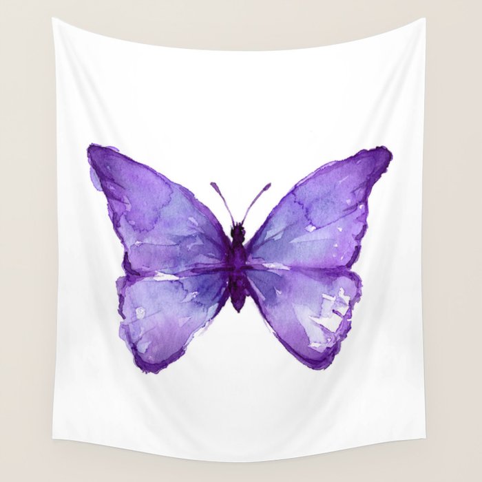 Purple Butterfly Wall Tapestry Gallery Image 4