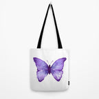 Purple Butterfly Tote Bag Gallery Image 2