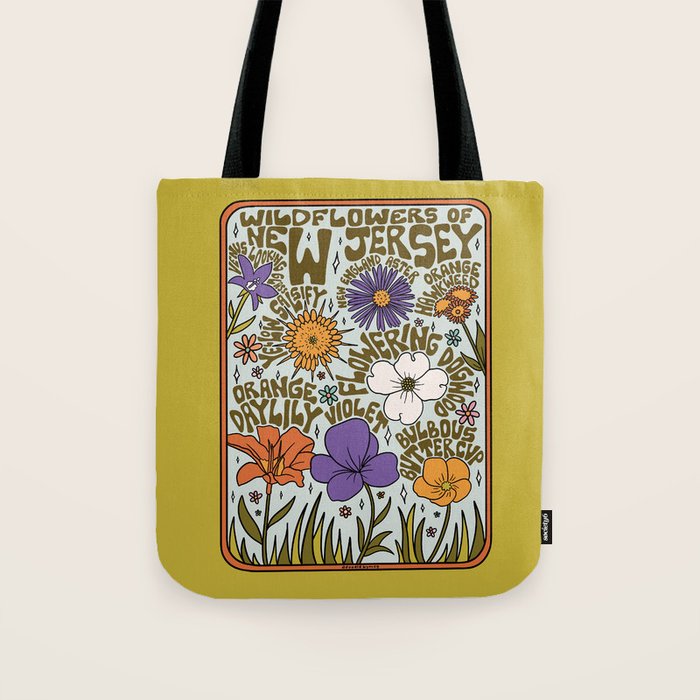 New Jersey Wildflowers Tote Bag Gallery Image 1