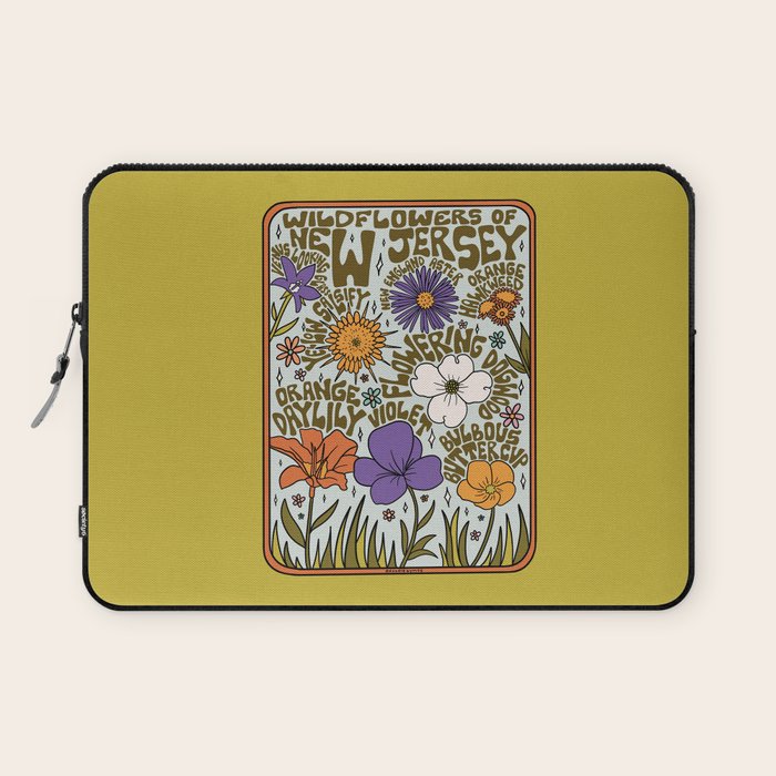 New Jersey Wildflowers Laptop Sleeve Gallery Image 1