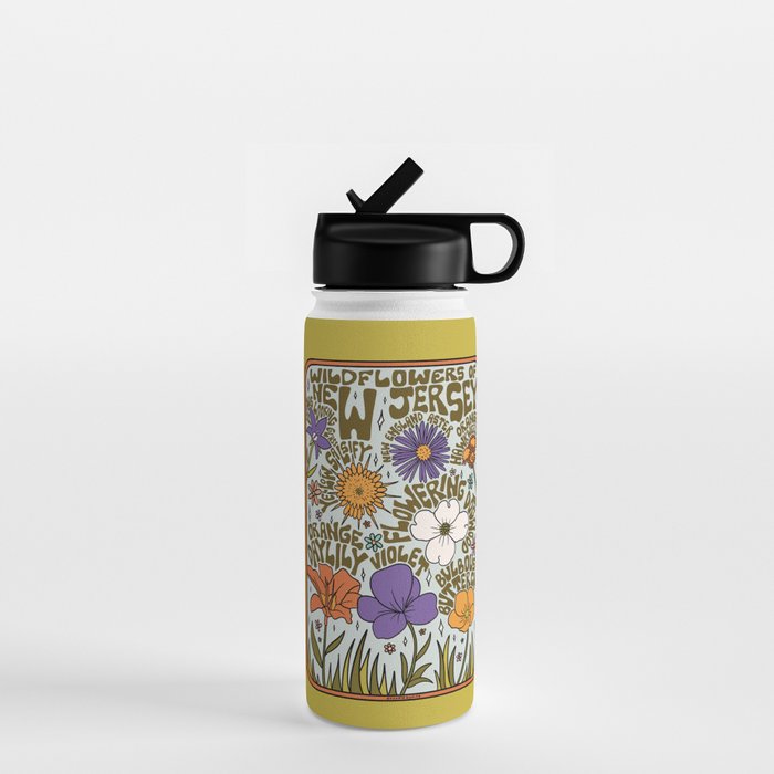 New Jersey Wildflowers Water Bottle Gallery Image 1