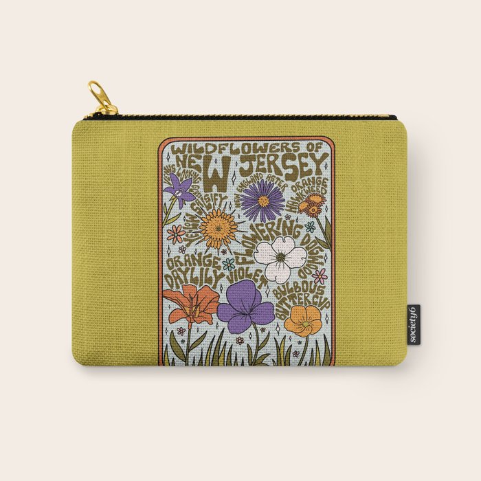 New Jersey Wildflowers Carry All Pouch Gallery Image 1