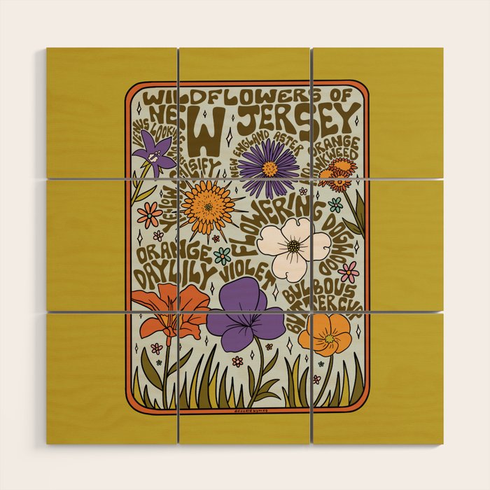 New Jersey Wildflowers Wood Wall Art Gallery Image 1