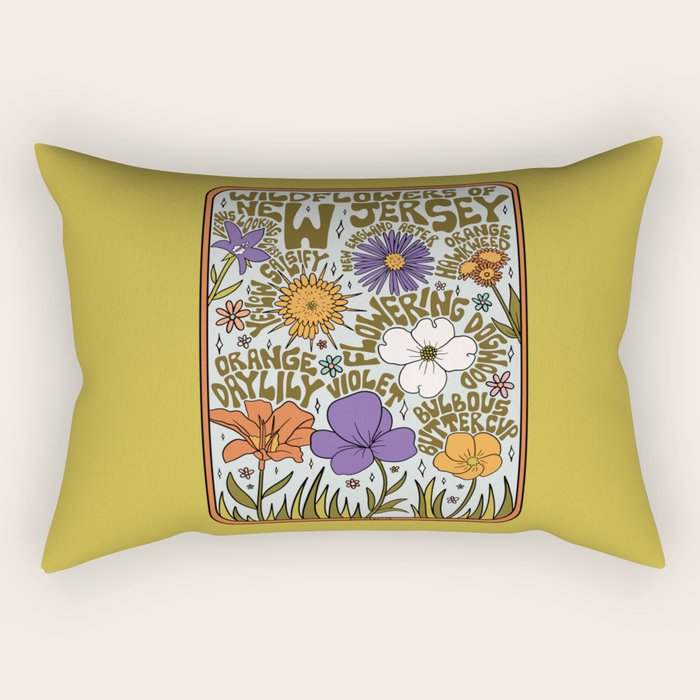 New Jersey Wildflowers Rectangular Pillow Gallery Image 2