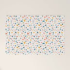Terrazzo, Abstract Quirky Shapes Bohemian Modern Pattern Confetti Celebration Random Colorful Shapes Welcome Mat Gallery Image 1
