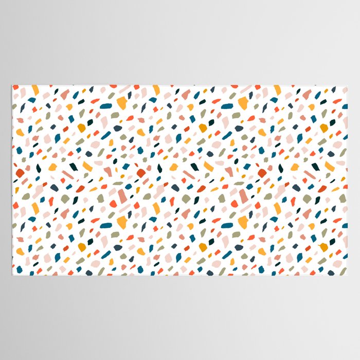 Terrazzo, Abstract Quirky Shapes Bohemian Modern Pattern Confetti Celebration Random Colorful Shapes Tablecloth Gallery Image 2
