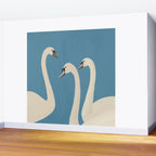 White Swans 3 Wall Mural Gallery Image 2