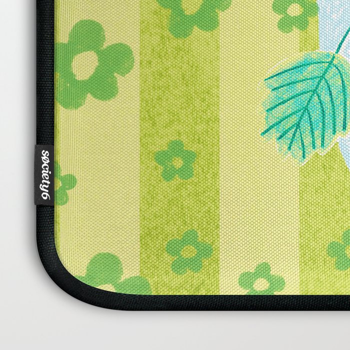 Sweet Strawberry Plant Friends in Lime & Pink Laptop Sleeve Gallery Image 3