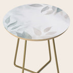 Calm Foliage Pastel Watercolor Minimalist Botanical Art Side Table Gallery Image 2