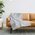 Calm Foliage Pastel Watercolor Minimalist Botanical Art Throw Blanket Gallery Image 1