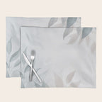 Calm Foliage Pastel Watercolor Minimalist Botanical Art Placemat Gallery Image 1