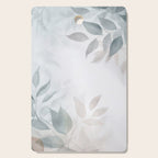 Calm Foliage Pastel Watercolor Minimalist Botanical Art Cutting Board Gallery Image 1