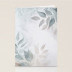 Calm Foliage Pastel Watercolor Minimalist Botanical Art Stationery Card Gallery Image 2