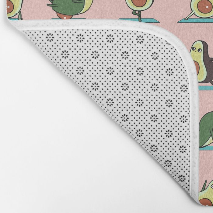 Avocado Yoga in Pink Bath Mat Gallery Image 2