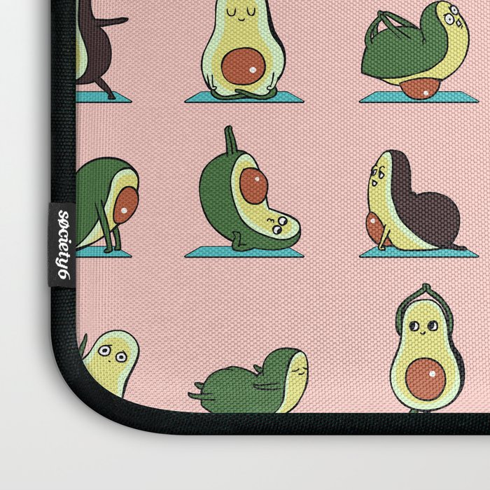 Avocado Yoga in Pink Laptop Sleeve Gallery Image 3