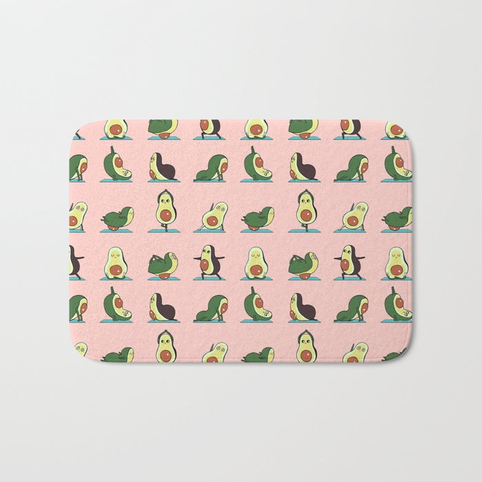 Avocado Yoga in Pink Bath Mat Gallery Image 1