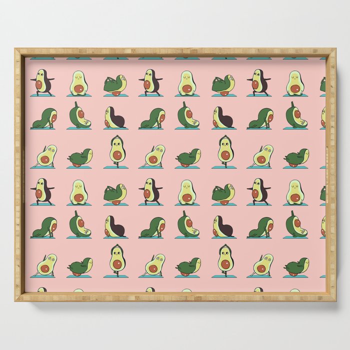 Avocado Yoga in Pink Serving Tray Gallery Image 1