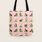 Avocado Yoga in Pink Tote Bag Gallery Image 1