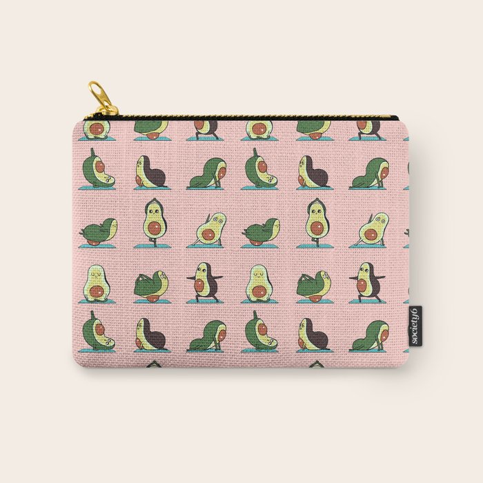 Avocado Yoga in Pink Carry All Pouch Gallery Image 1