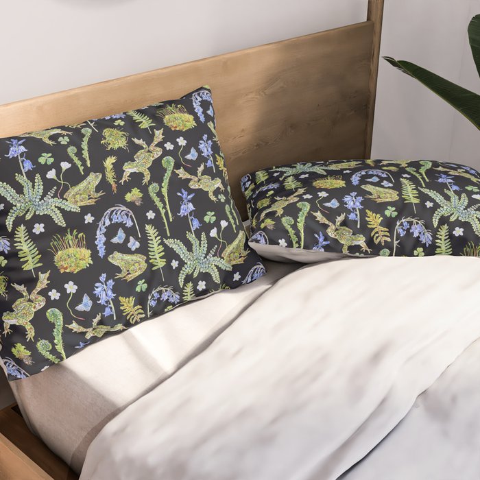 Frolicking Frogs and Ferns Pillow Sham Gallery Image 2