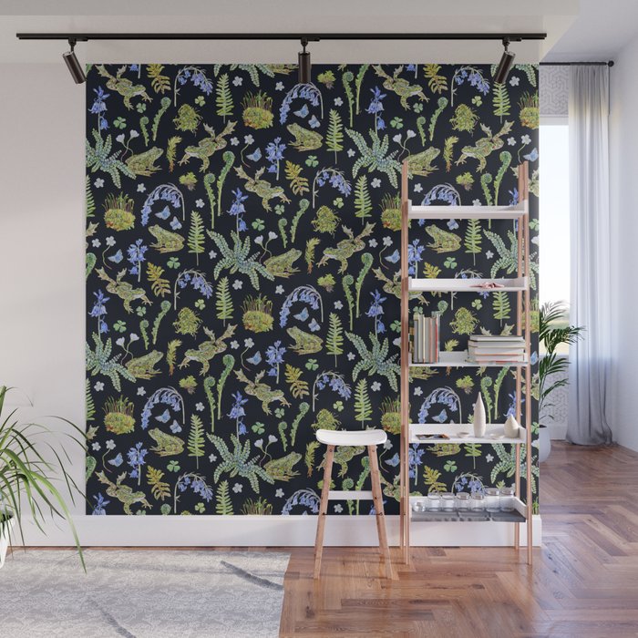 Frolicking Frogs and Ferns Wall Mural Gallery Image 1