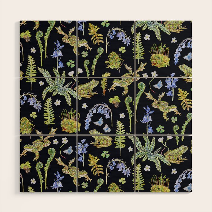 Frolicking Frogs and Ferns Wood Wall Art Gallery Image 1