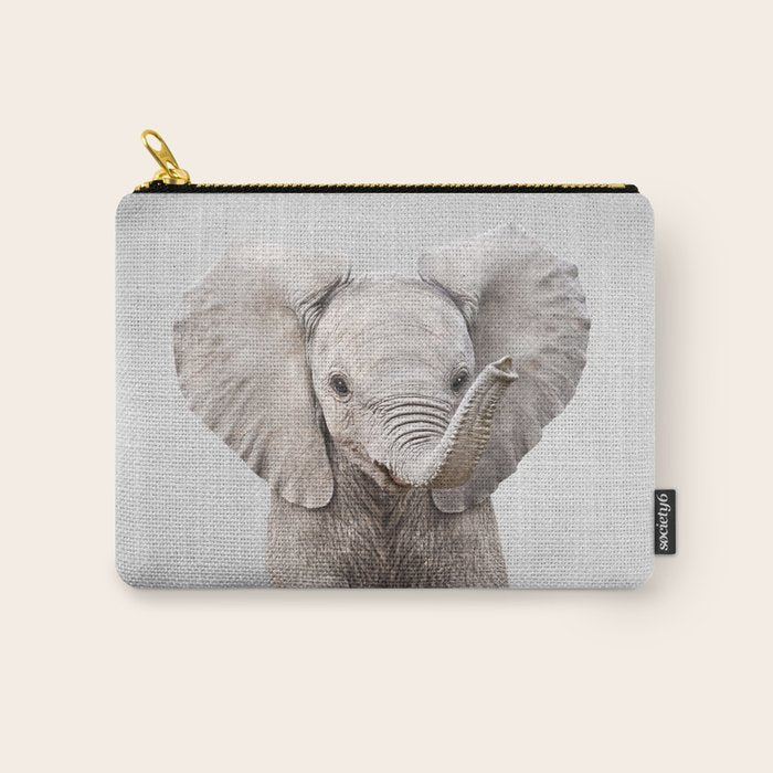 Baby Elephant - Colorful Carry All Pouch Gallery Image 1