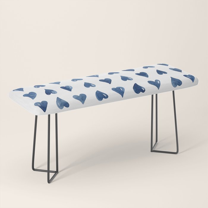 Hearts Watercolor Pattern Bench Gallery Image 1