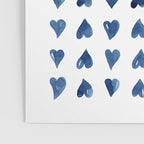 Hearts Watercolor Pattern Poster Gallery Image 3