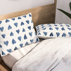 Hearts Watercolor Pattern Pillow Sham Gallery Image 2