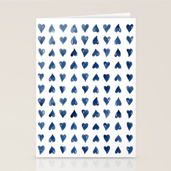 Hearts Watercolor Pattern Stationery Card Gallery Image 2