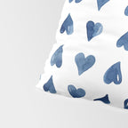 Hearts Watercolor Pattern Pillow Sham Gallery Image 4